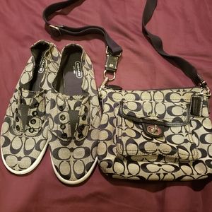 Coach crossbody bag and sneakers